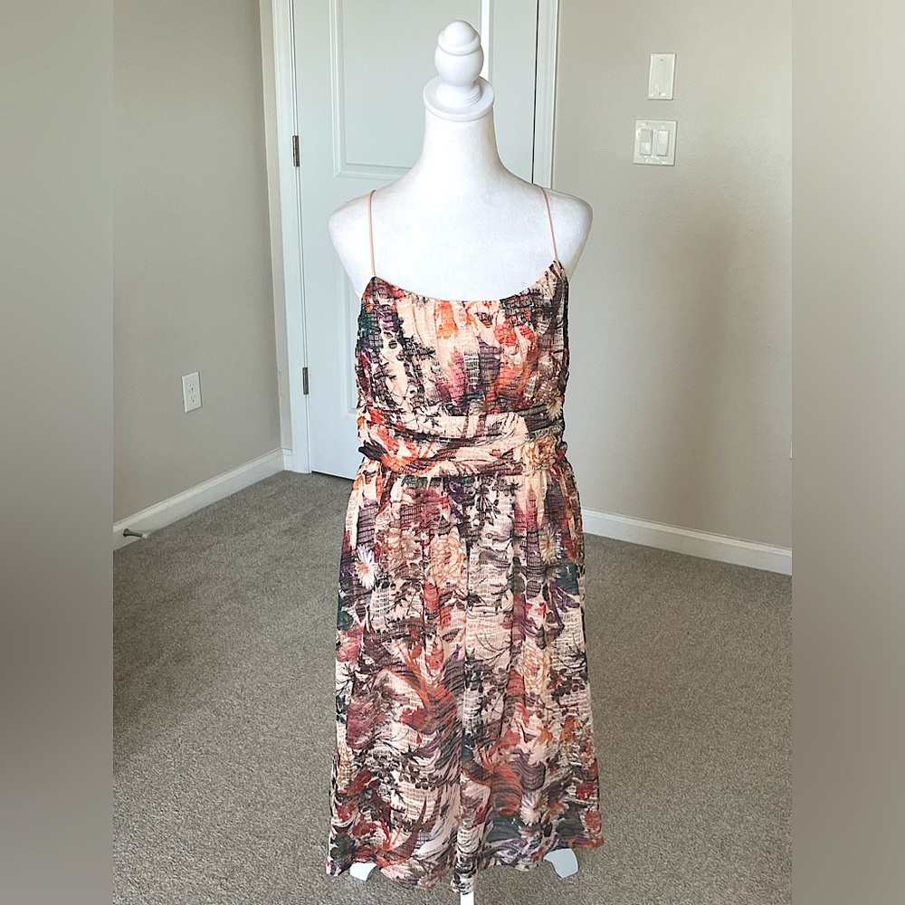 NWOT Maeve Mackenzie Multi Floral Lace Overlay Dress Size 12